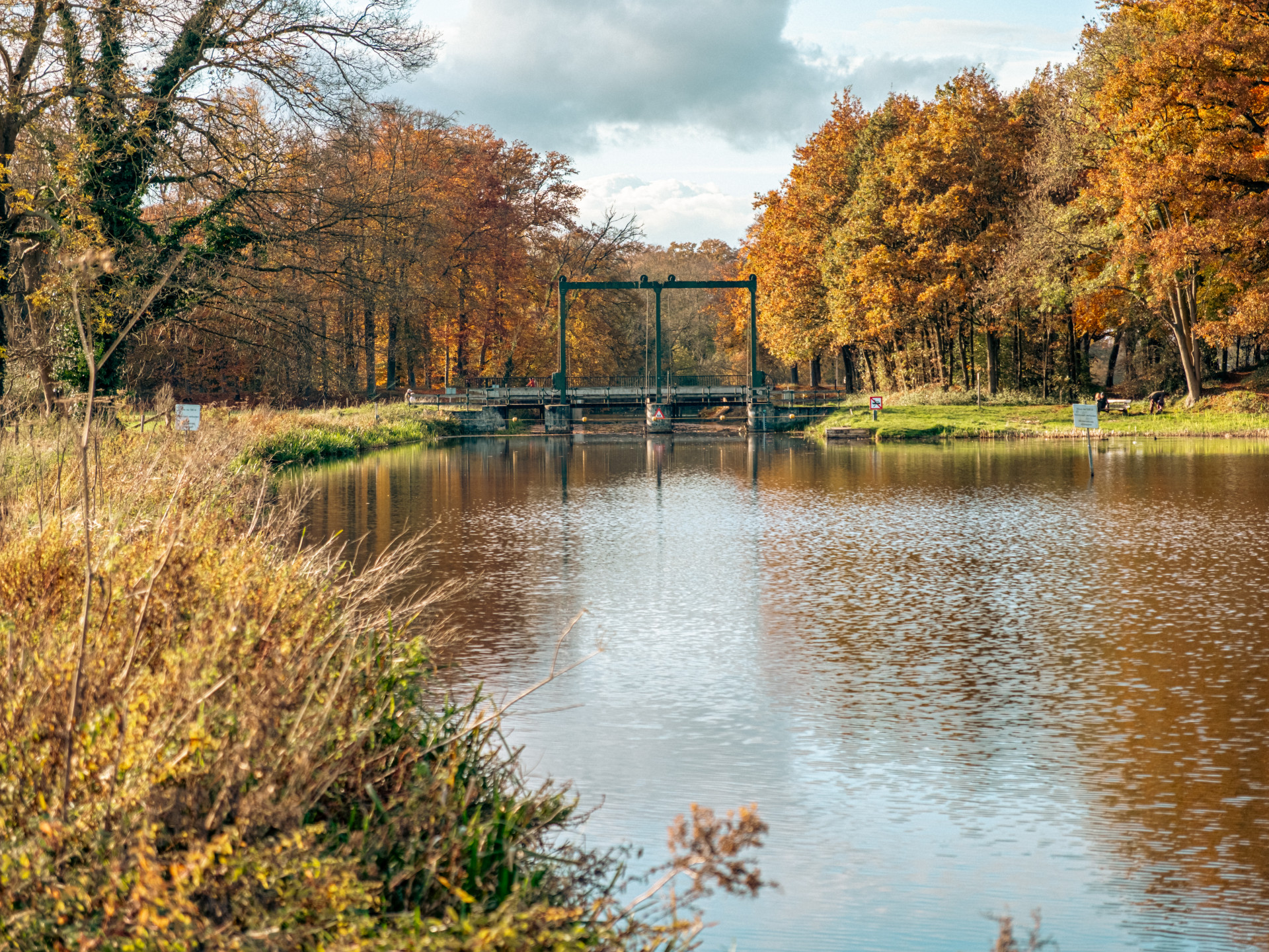 Tranquil Autumn Scene by the Berkel River