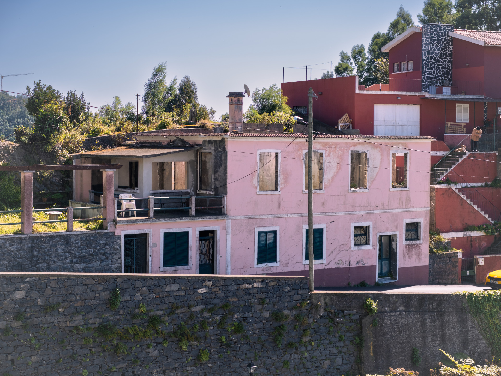 Abandoned Pink House in Funchal, Madeira