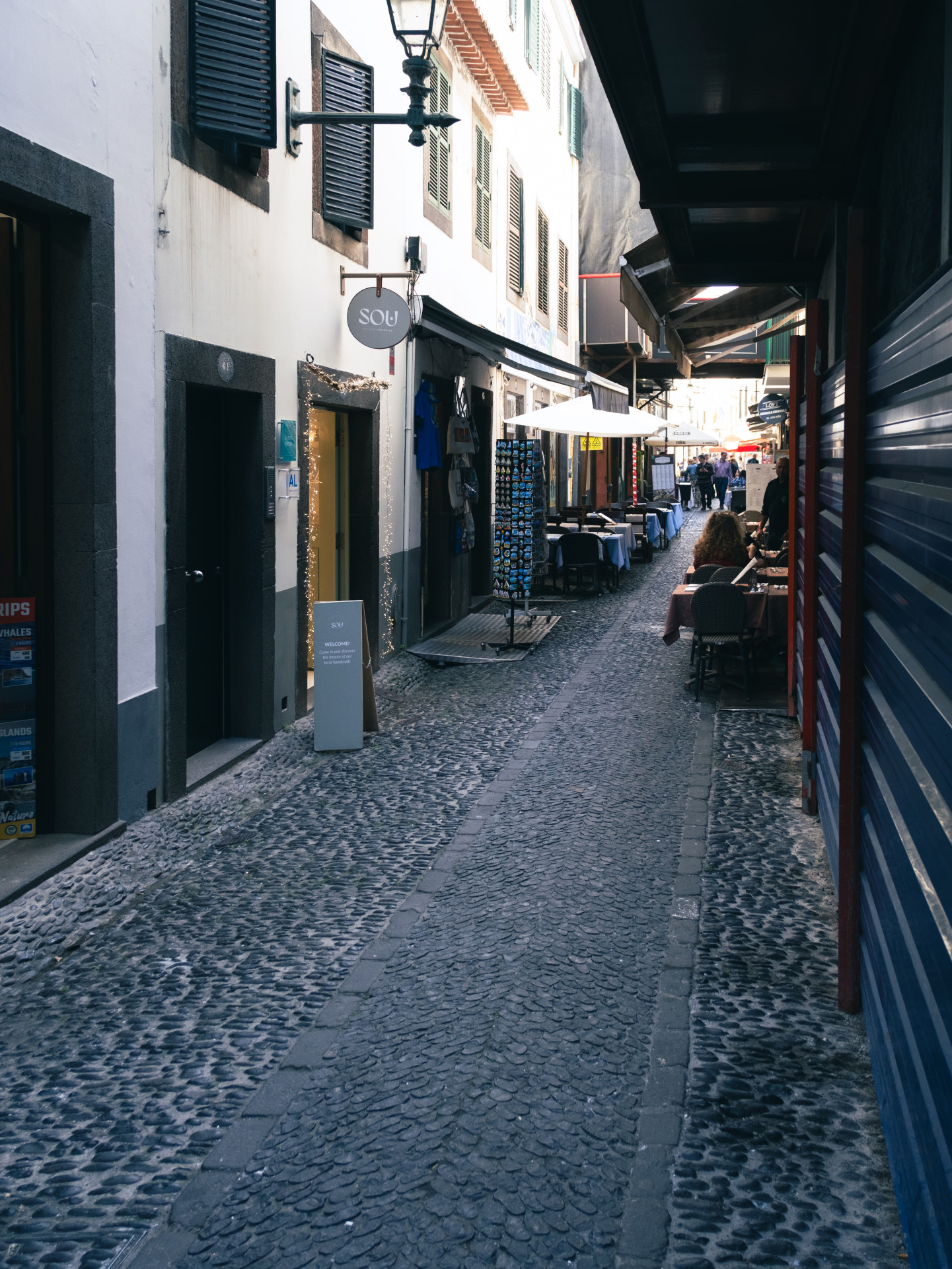 Basalt Cobblestone Street in Funchal's Zona Velha