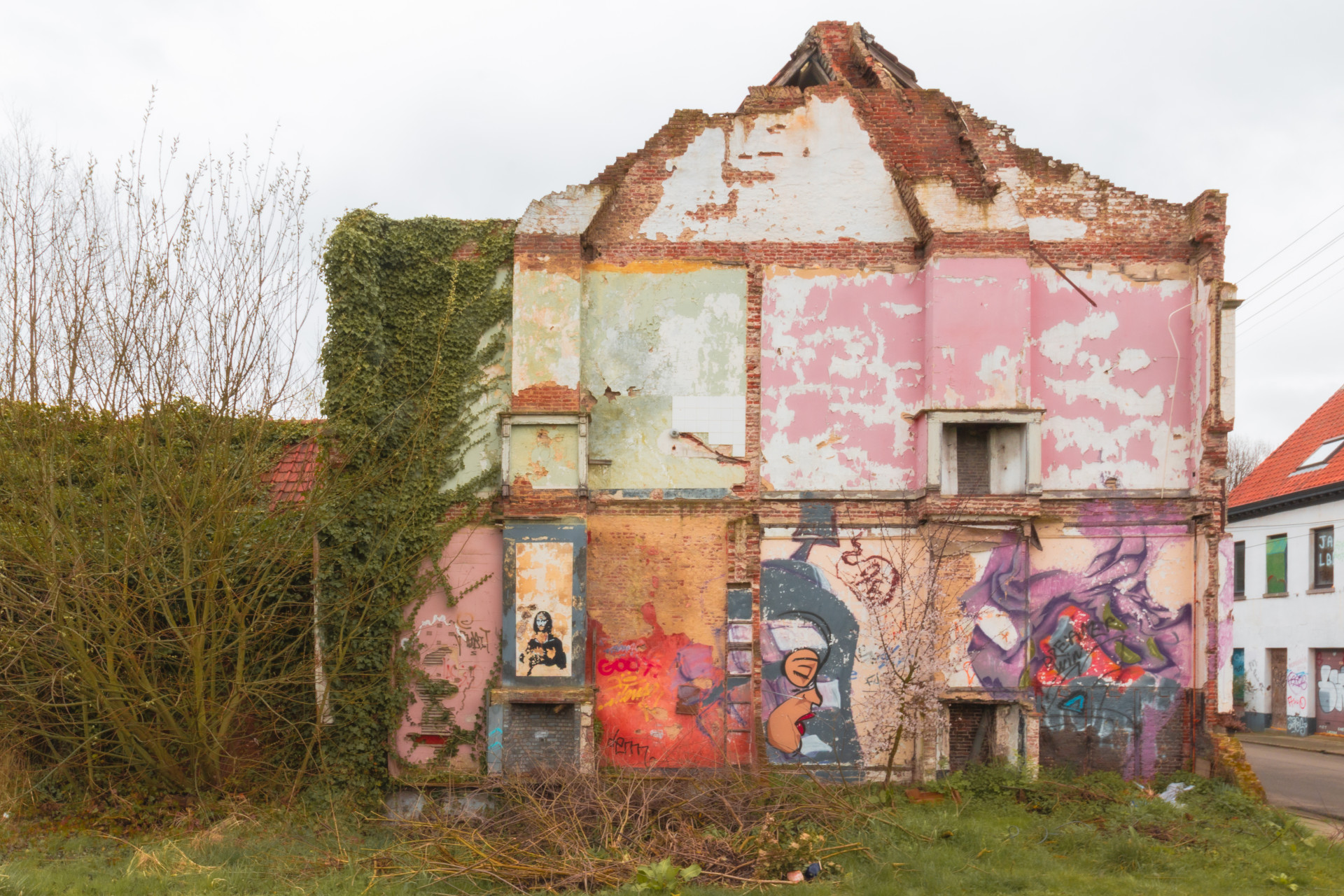 Graffiti-Tagged Ruin in Doel