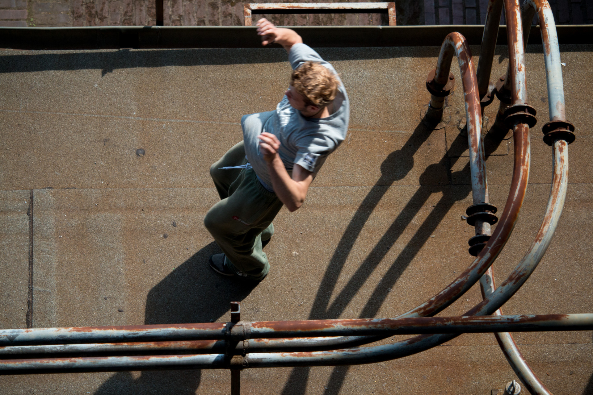 Daring Rooftop Parkour Leap
