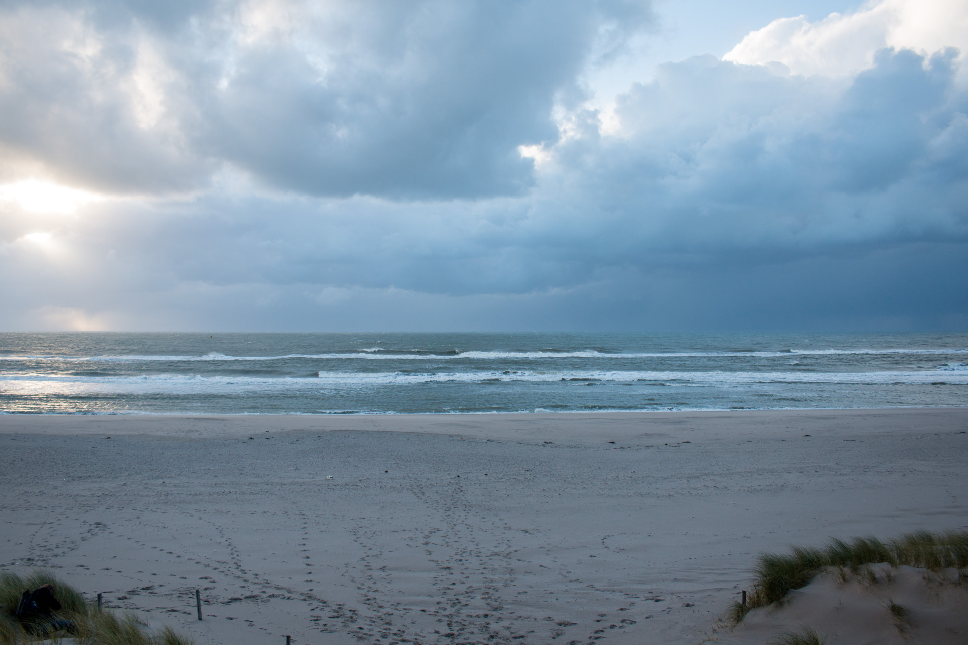 Stormy Skies Over Maasvlakte Beach