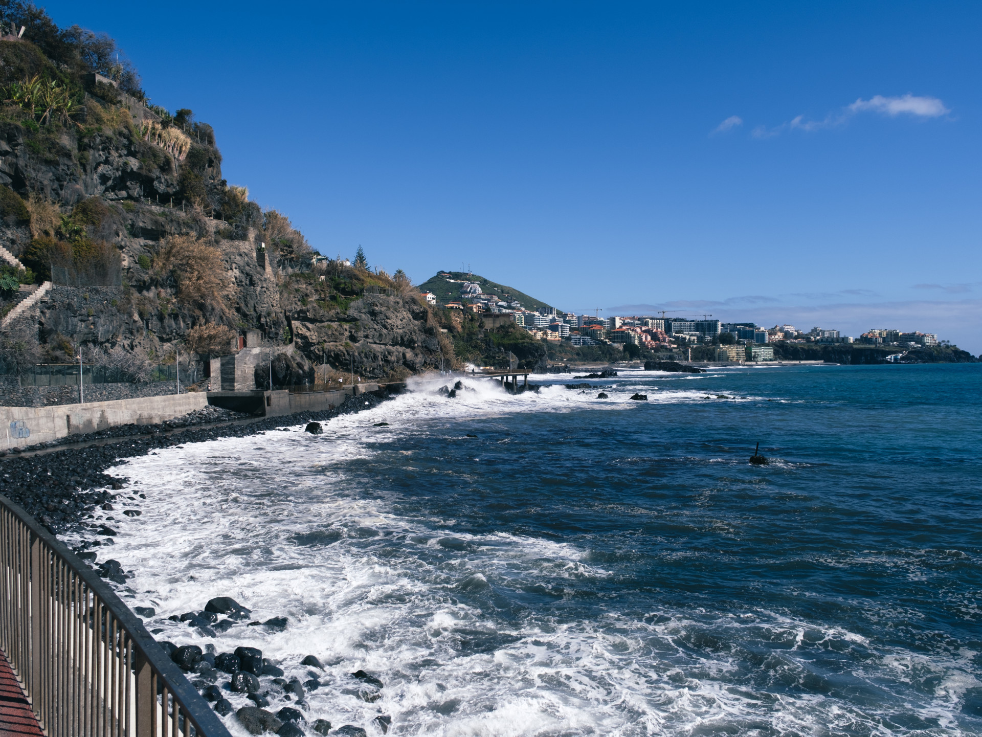 Volcanic Coastline at Praia do Gorgulho, Funchal