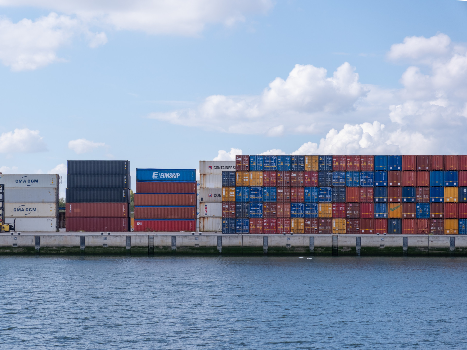 Colorful Containers by the Harbor