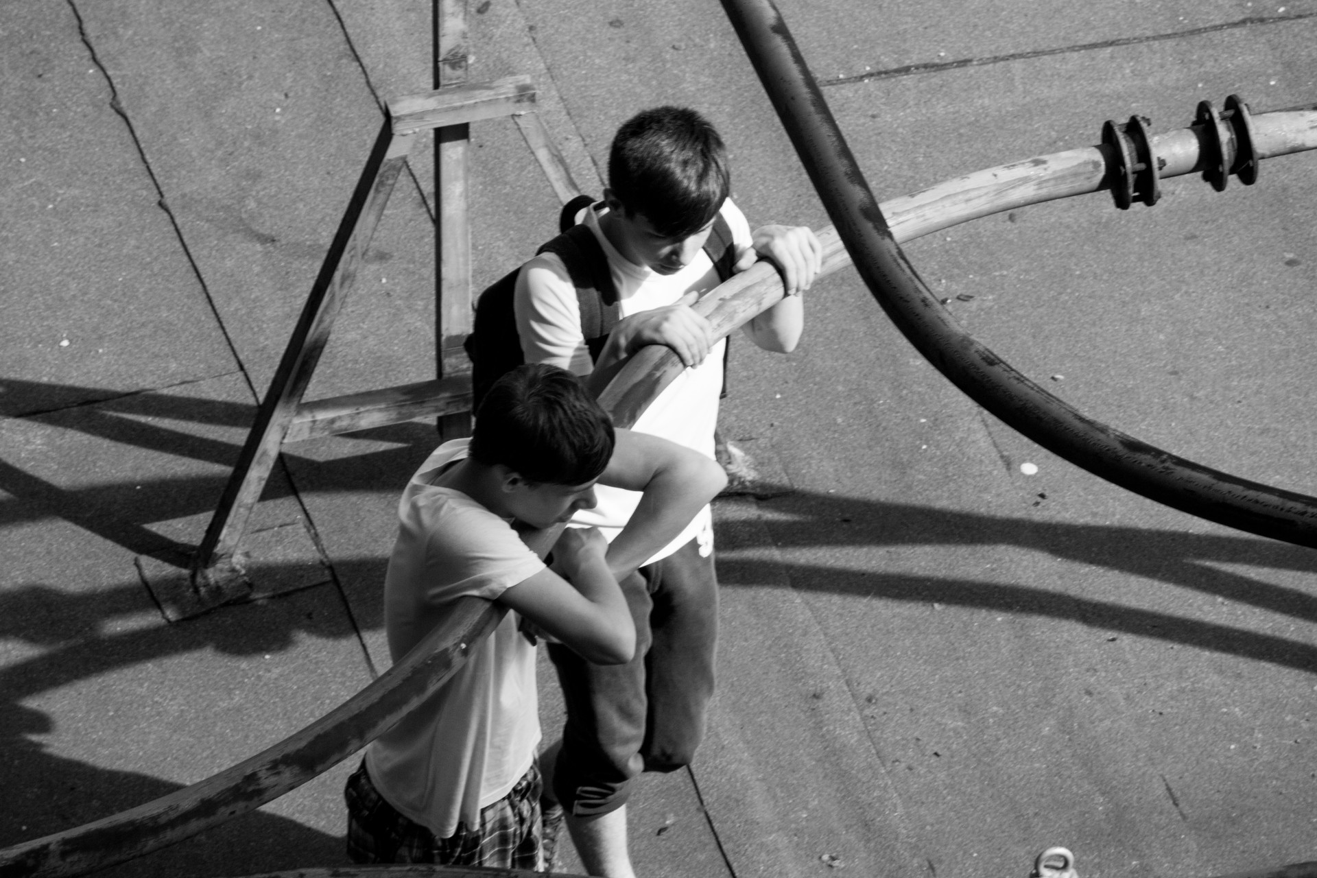 Kids Observing from Playground Structure