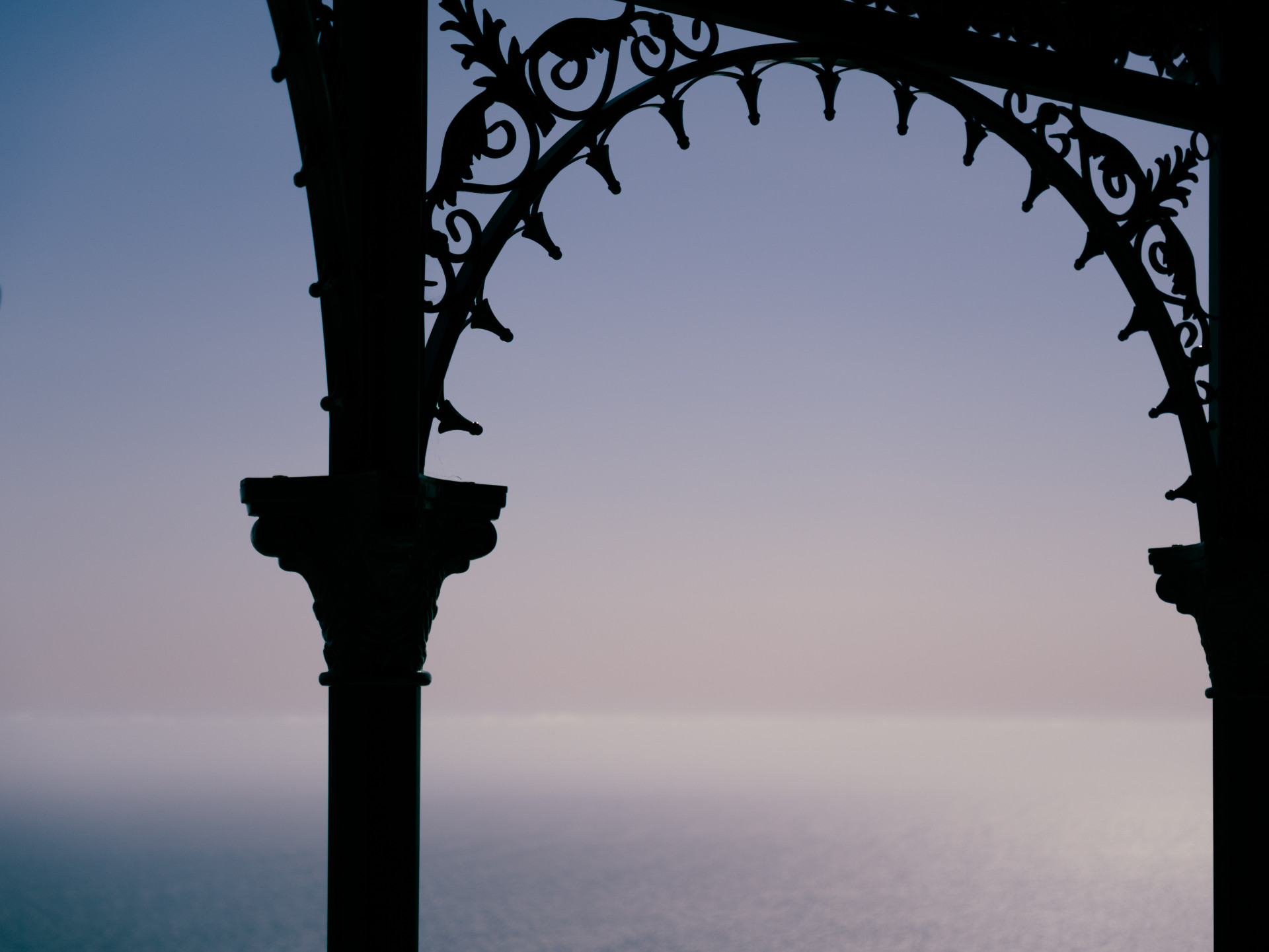 Ornate Iron Gazebo Silhouette in Monte, Funchal