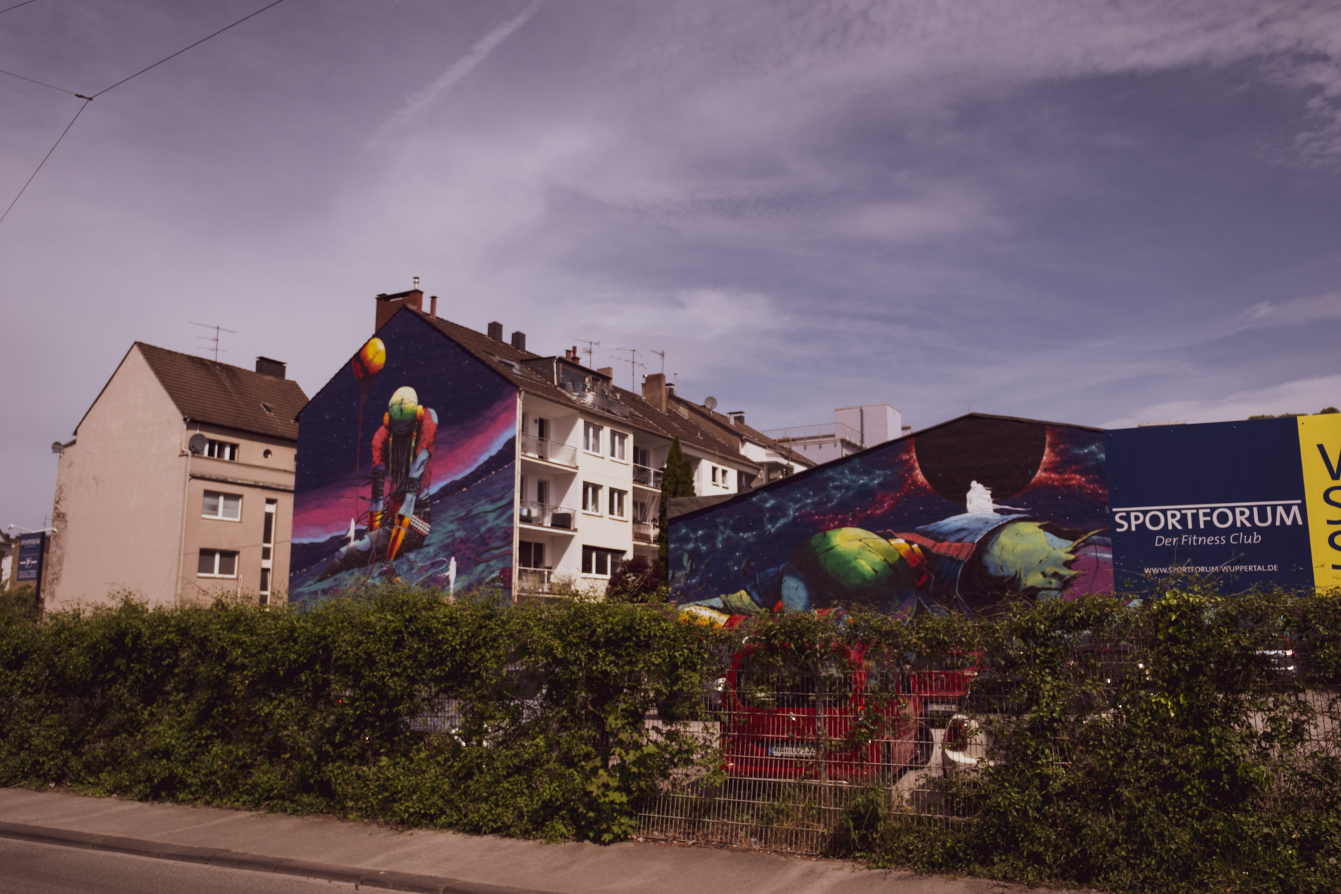 Wuppertal Urban Murals: Astronaut & Cosmic Landscape