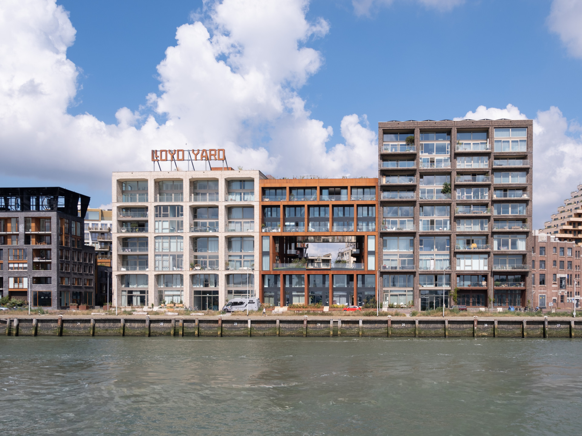 Modern Riverside Architecture in Rotterdam
