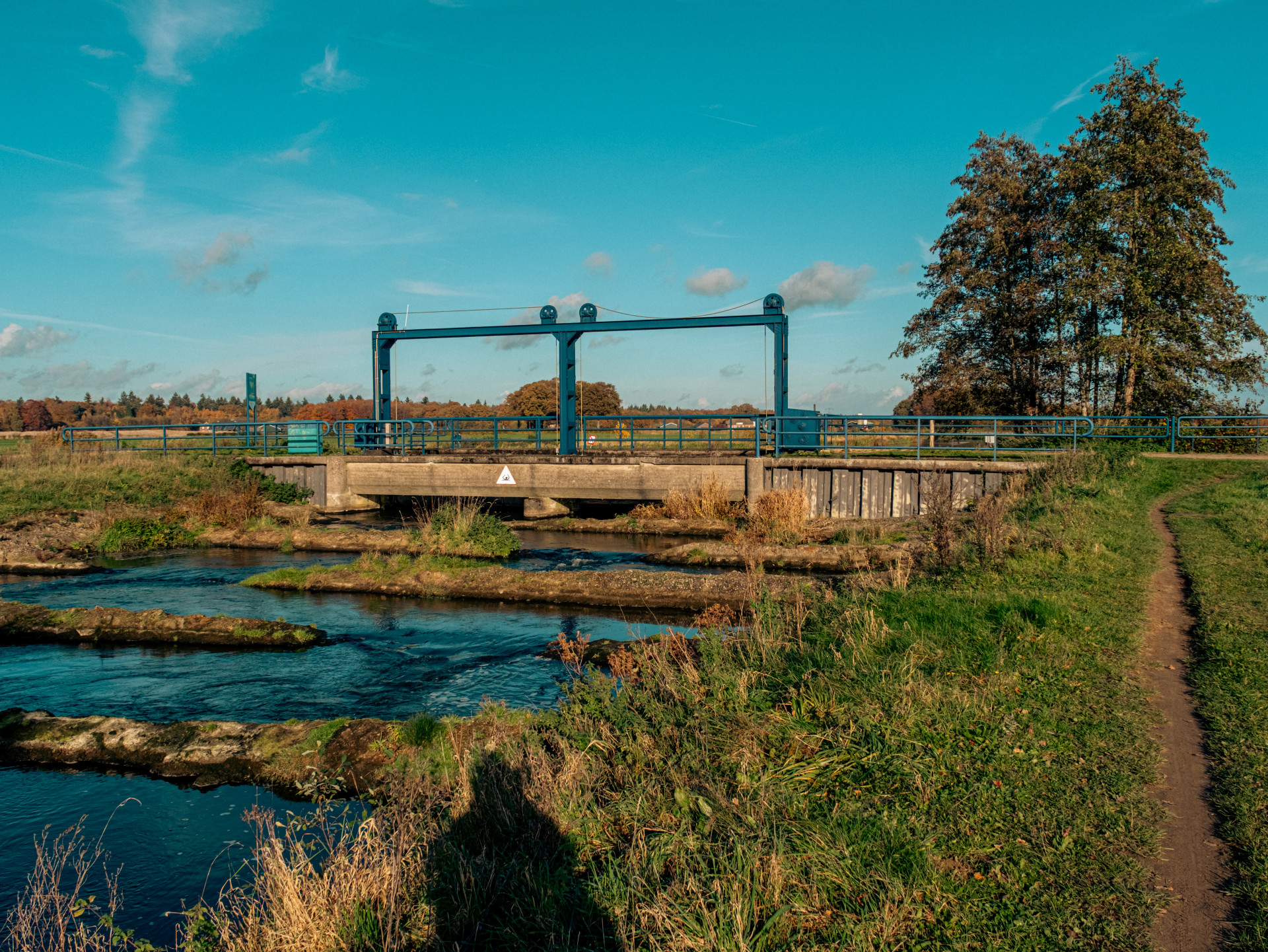 Serene Canal Bridge in Countryside