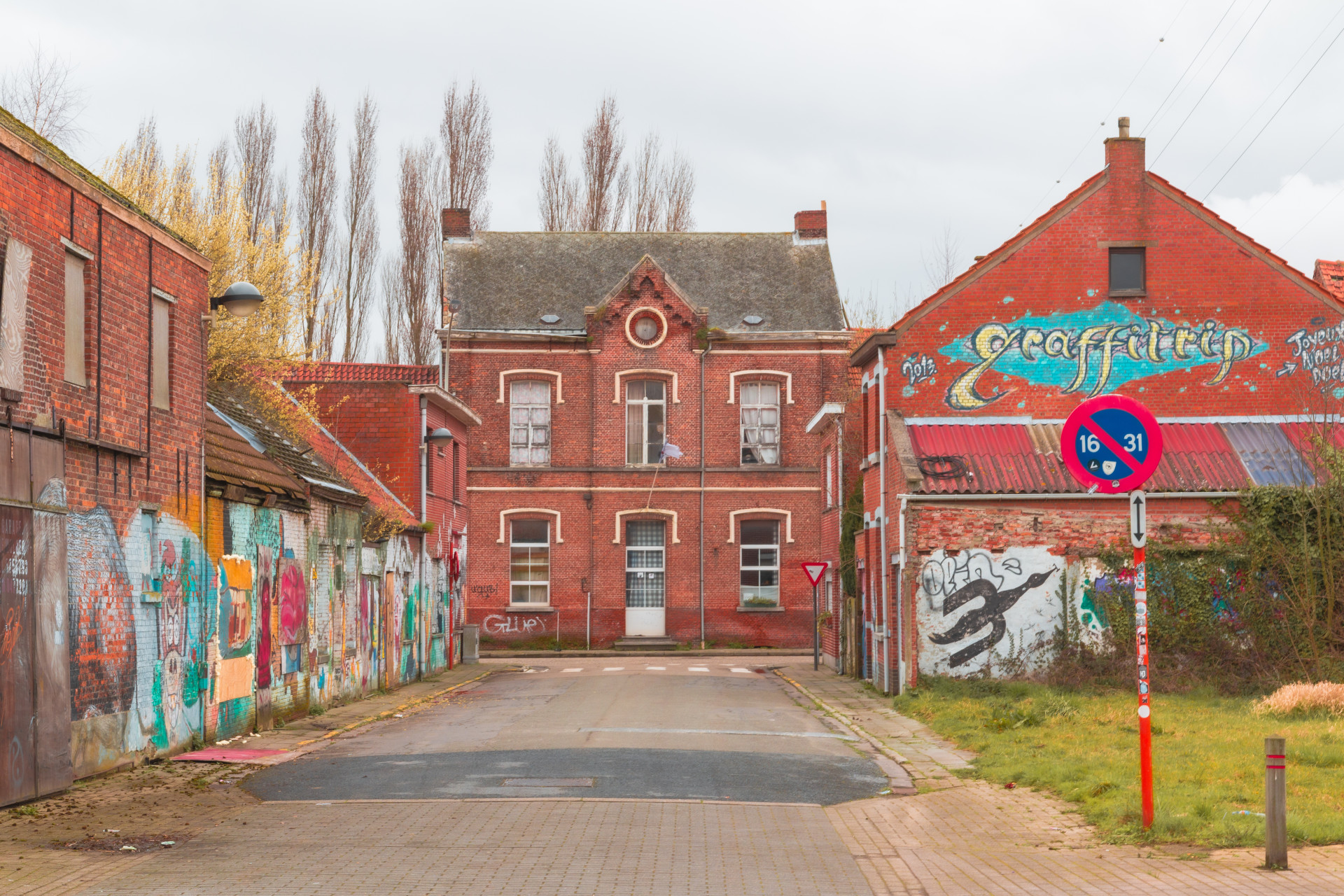 Graffiti-Laden Streets of Doel
