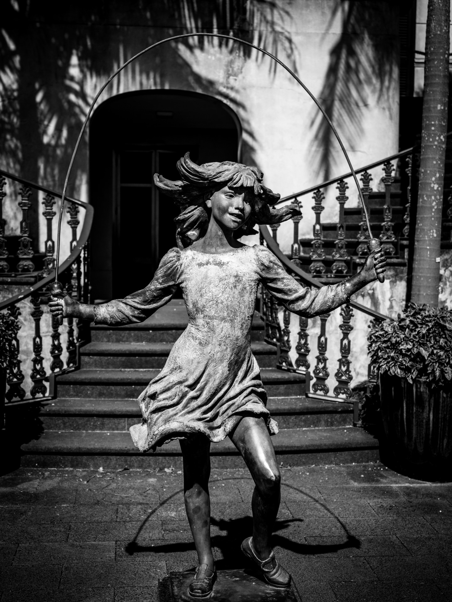 Bronze Statue of Girl Skipping Rope, Funchal