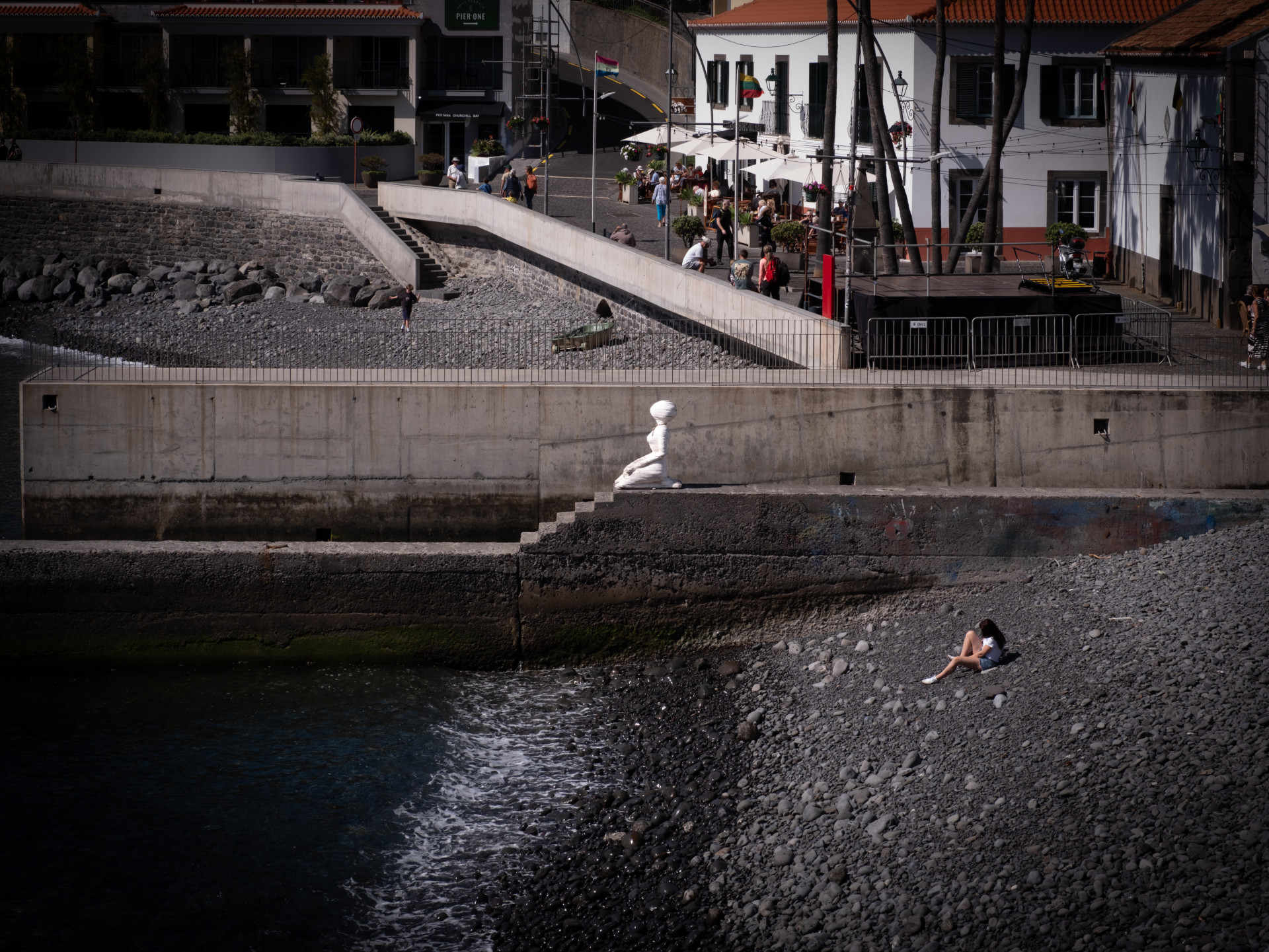 Funchal Old Town Waterfront & Volcanic Beach