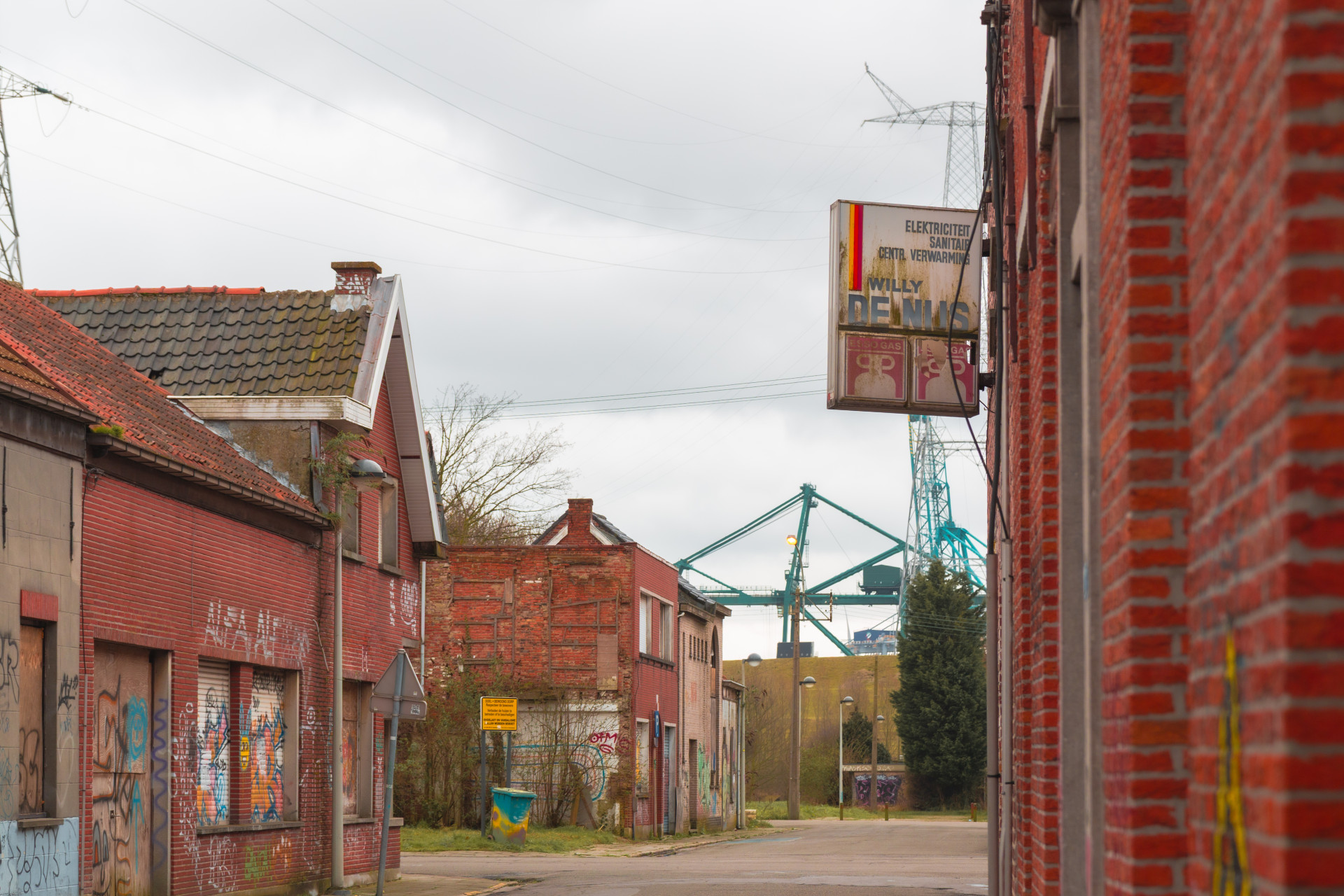 Abandoned Street in Doel