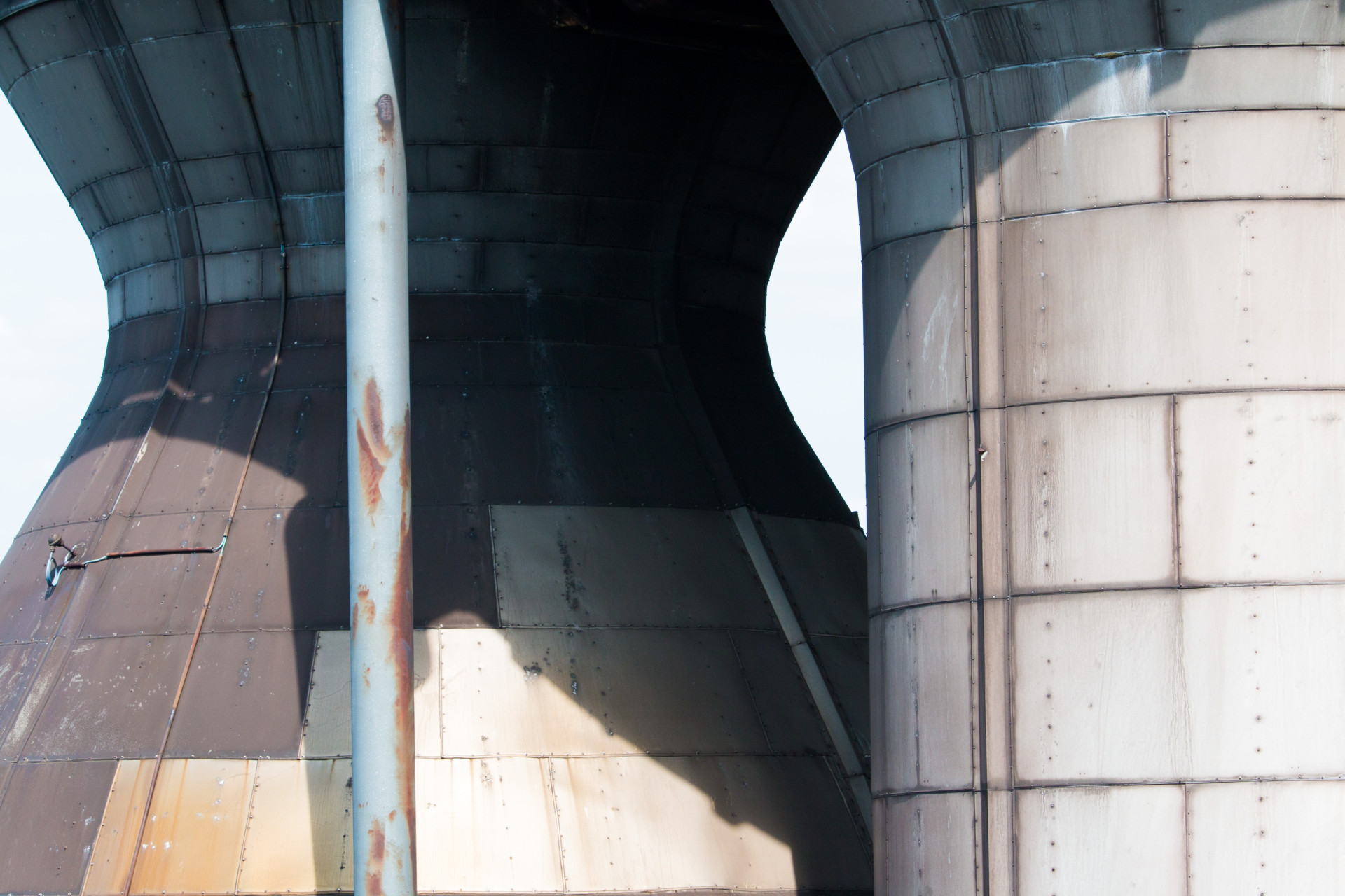 Close-up of Industrial Cooling Towers