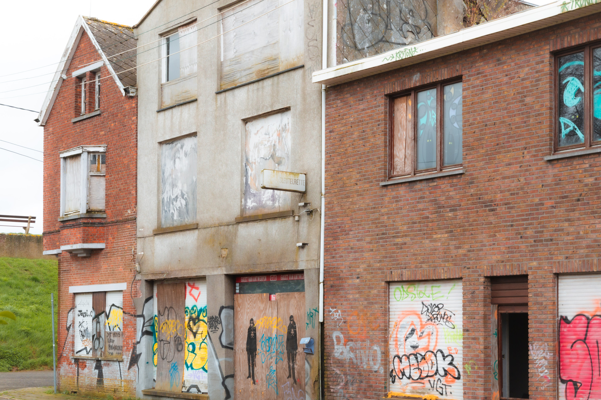 Graffiti Adorned Abandoned Buildings in Doel