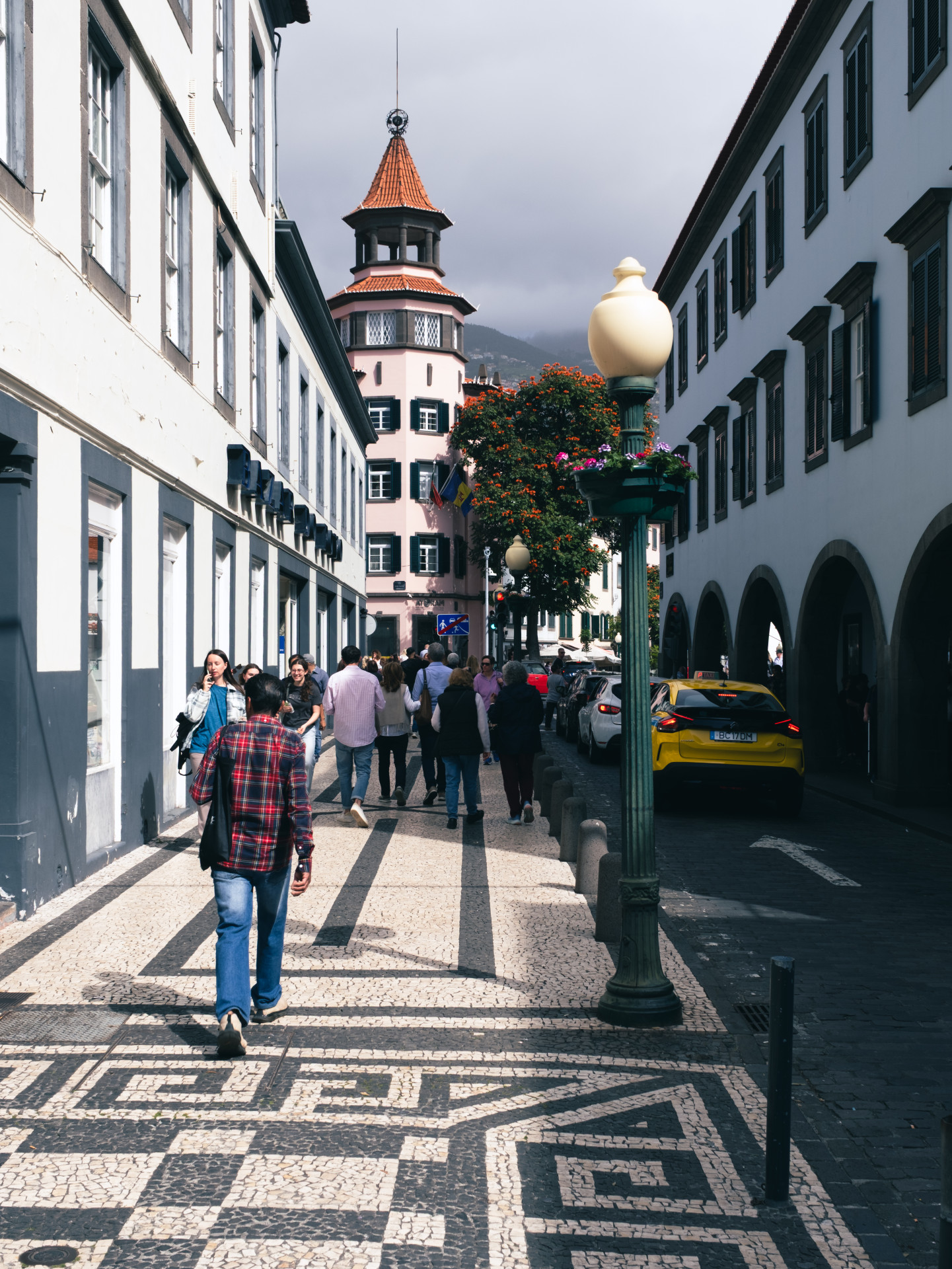 Funchal Street Scene & Palácio de São Lourenço Tower