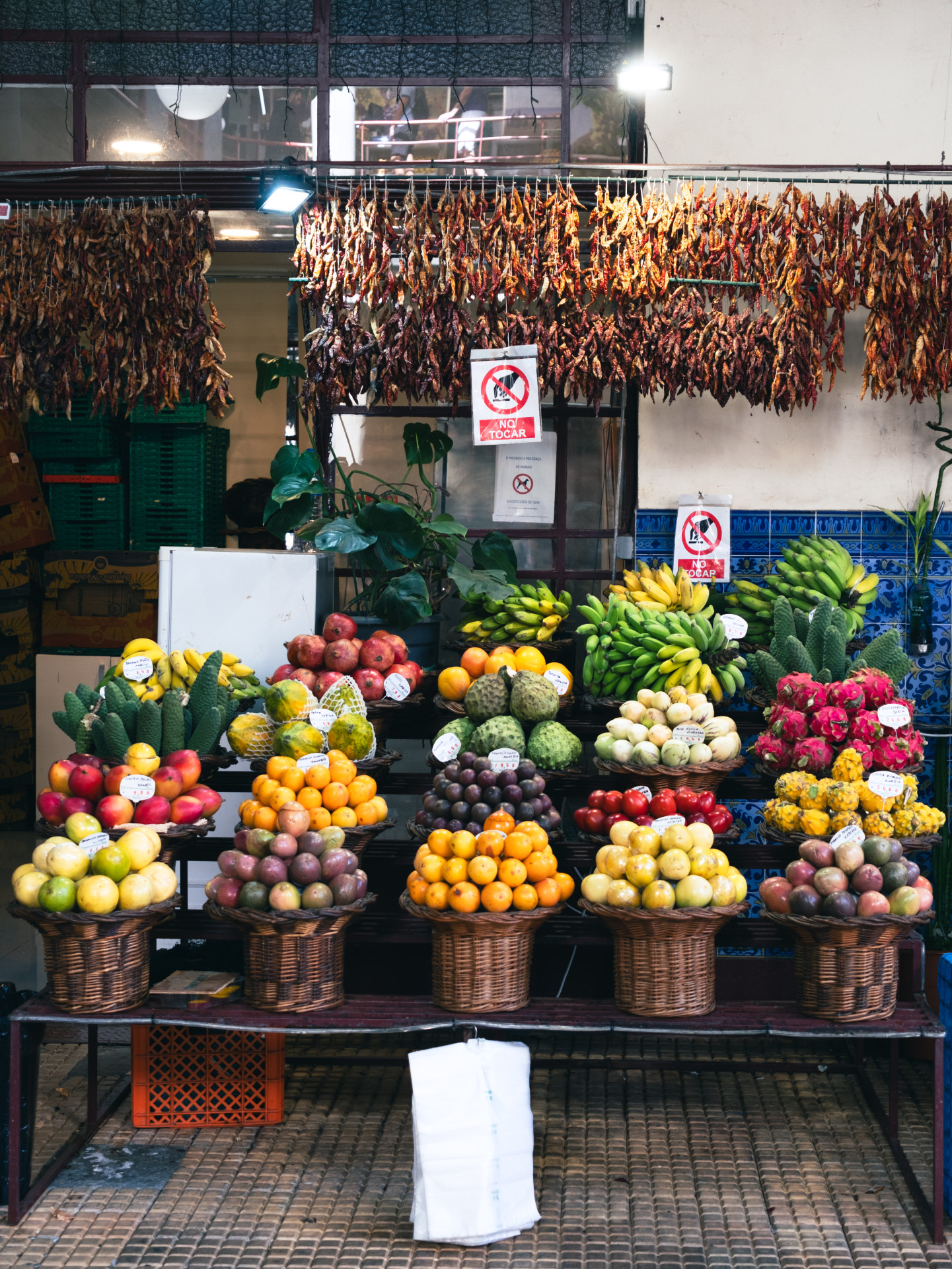 Exotic Fruit Display at Mercado dos Lavradores, Funchal