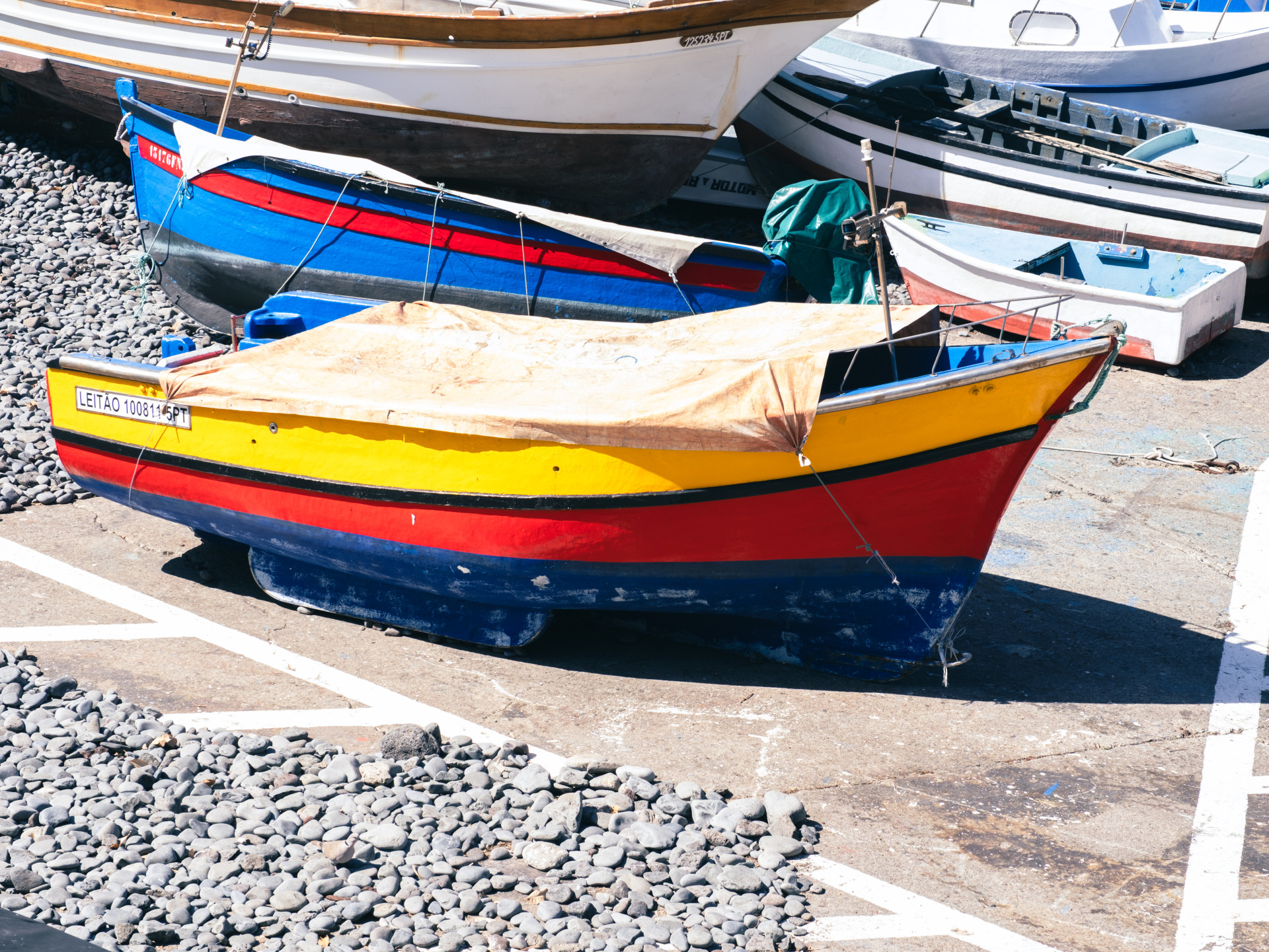 Traditional Fishing Boats in Câmara de Lobos, Madeira