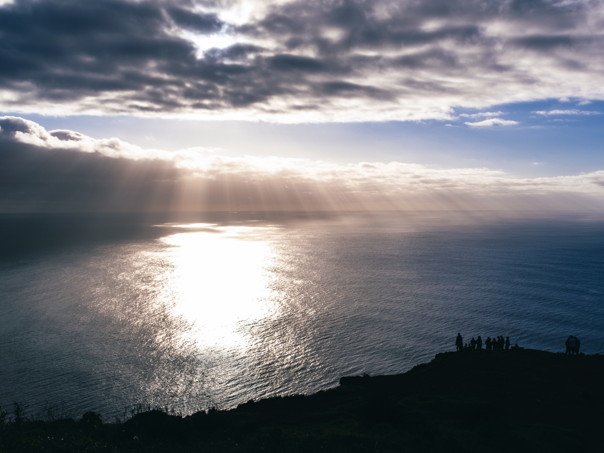 Crepuscular Rays over Atlantic at Ponta do Pargo, Madeira