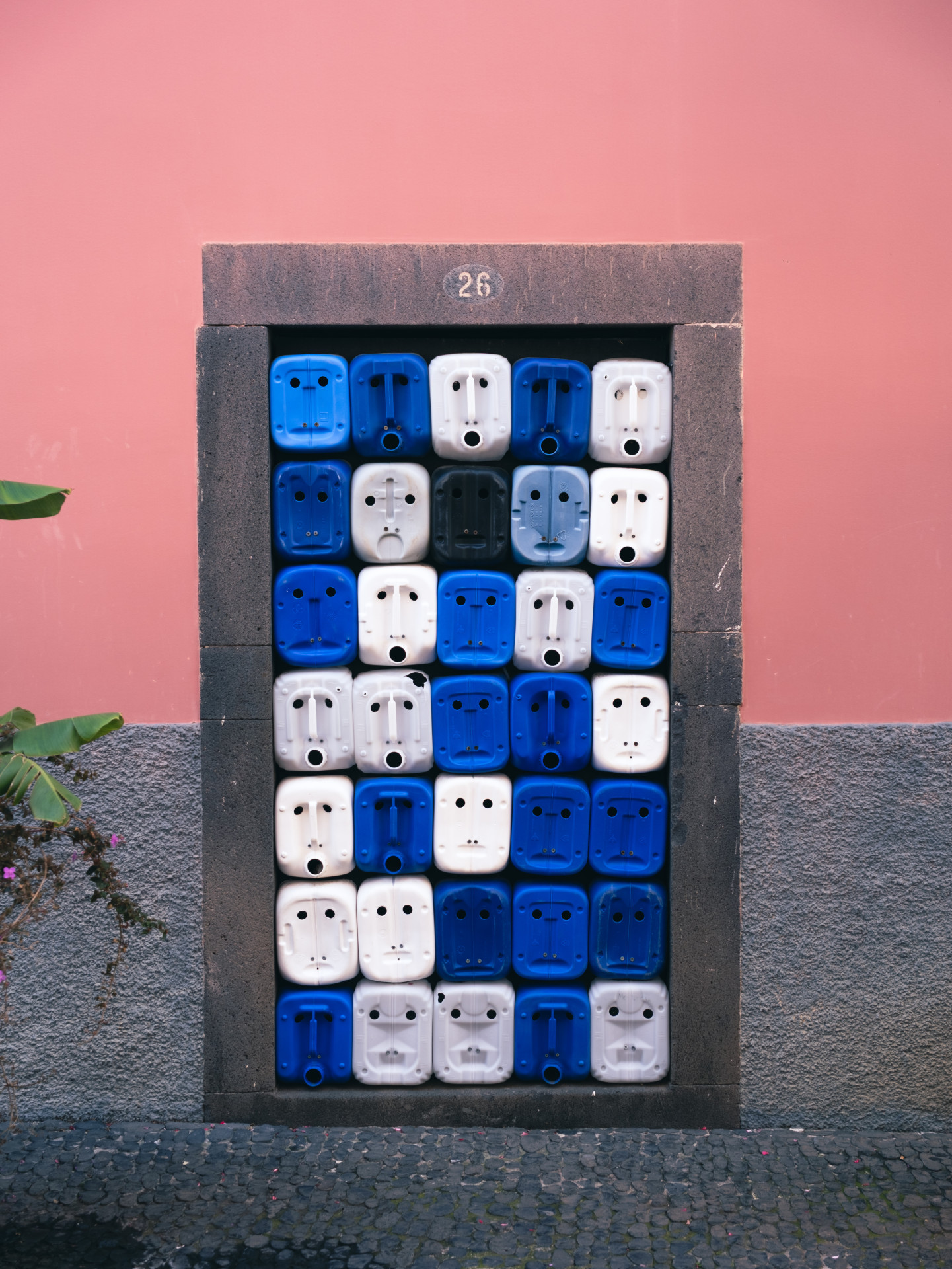 Recycled Jerrycan Face Art, Rua de Santa Maria 26, Funchal