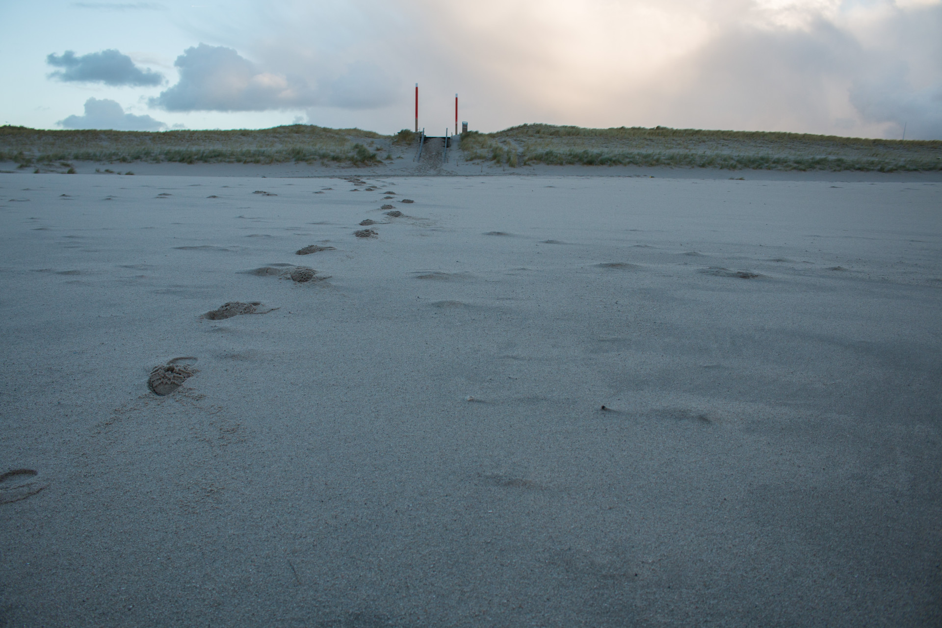 Footprints in Maasvlakte Sand