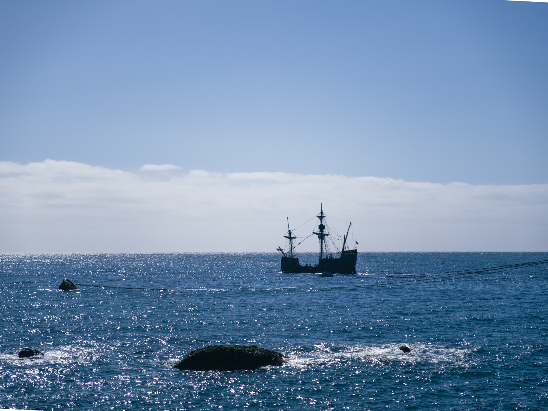 Santa Maria de Colombo Replica off Funchal Coast